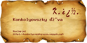 Konkolyovszky Éva névjegykártya